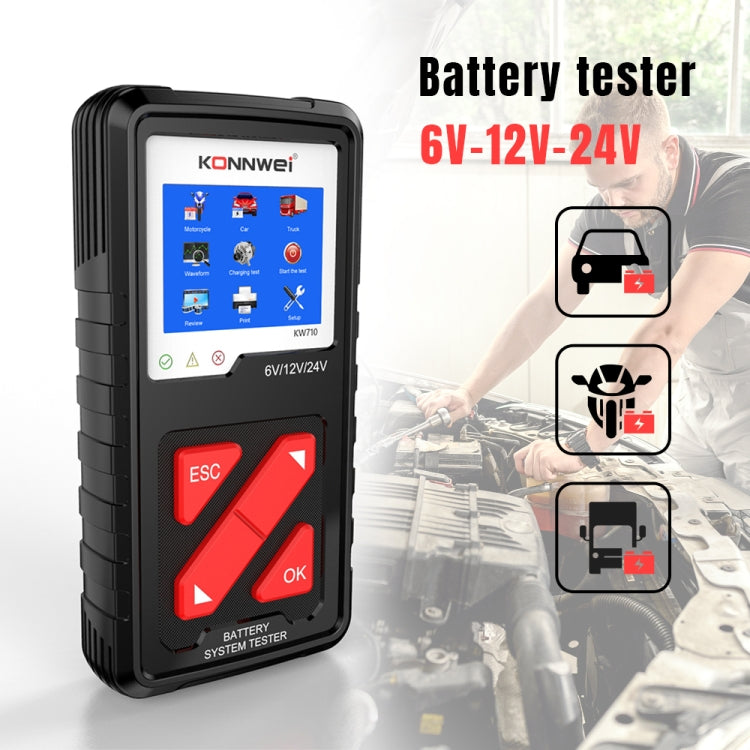 KONNWEI KW710 Car 3.2 inch 6V-24V Lead-acid Battery Tester Support 13 Languages, KW710 KONNWEI KW710 Car 3.2 inch 6V-24V Lead-acid Battery Tester Support 13 Languages, KW710